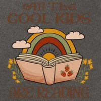 All The Cool Are Reading Gift For Reading Books Cotton Canvas Backpack