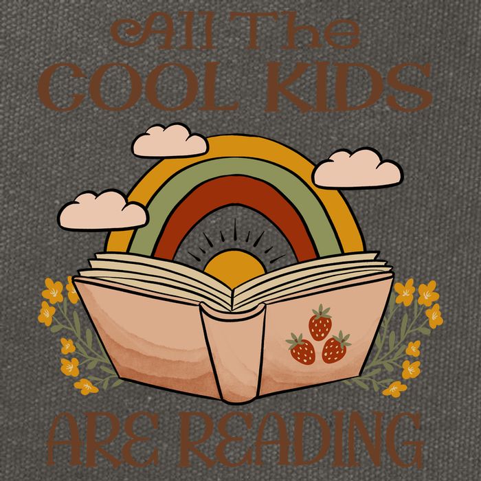 All The Cool Are Reading Gift For Reading Books Cotton Canvas Backpack