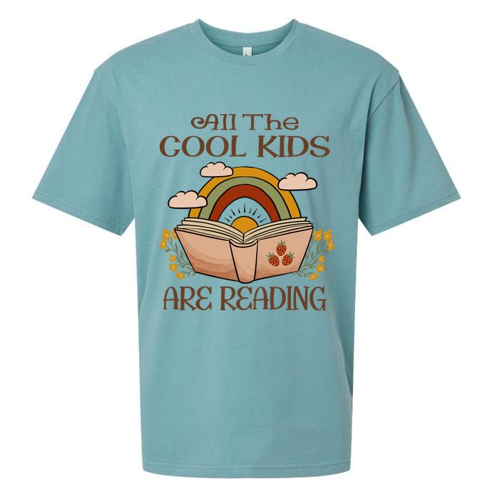All The Cool Are Reading Gift For Reading Books Sueded Cloud Jersey T-Shirt