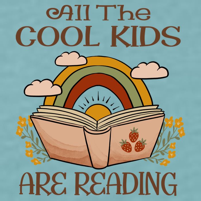 All The Cool Are Reading Gift For Reading Books Sueded Cloud Jersey T-Shirt