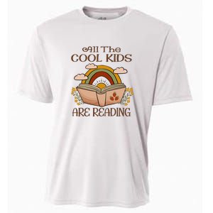 All The Cool Are Reading Gift For Reading Books Cooling Performance Crew T-Shirt