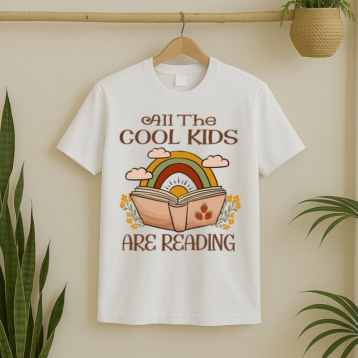 All The Cool Are Reading Gift For Reading Books T-Shirt