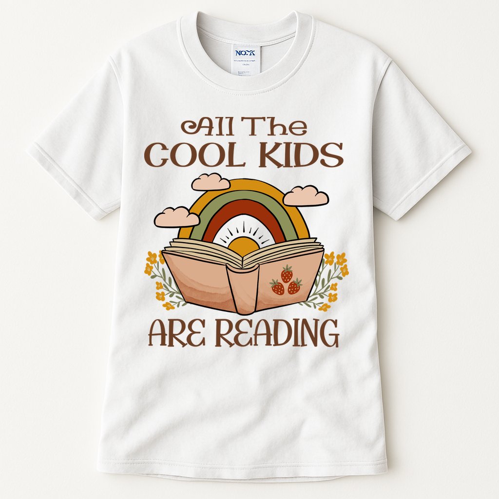 All The Cool Are Reading Gift For Reading Books Tall T-Shirt