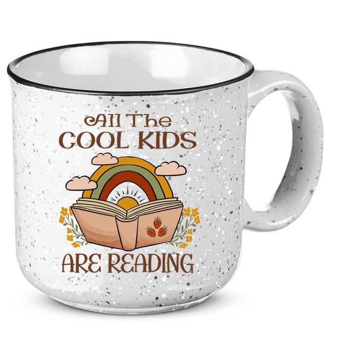 All The Cool Are Reading Gift For Reading Books 15oz Campfire Ceramic Mug