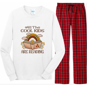 All The Cool Are Reading Gift For Reading Books Long Sleeve Pajama Set