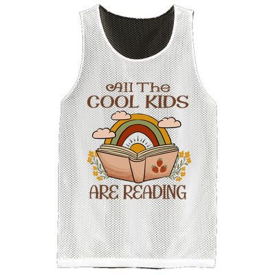 All The Cool Are Reading Gift For Reading Books Mesh Reversible Basketball Jersey Tank