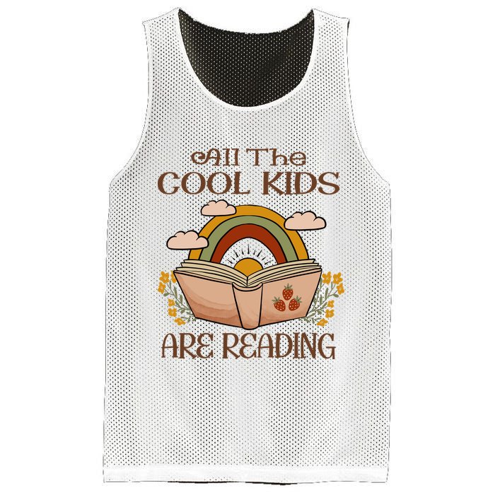 All The Cool Are Reading Gift For Reading Books Mesh Reversible Basketball Jersey Tank