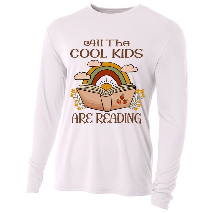 All The Cool Are Reading Gift For Reading Books Cooling Performance Long Sleeve Crew