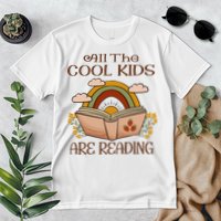 All The Cool Are Reading Gift For Reading Books Premium T-Shirt
