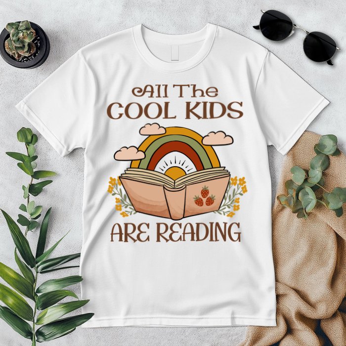 All The Cool Are Reading Gift For Reading Books Premium T-Shirt