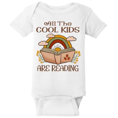 All The Cool Are Reading Gift For Reading Books Baby Bodysuit