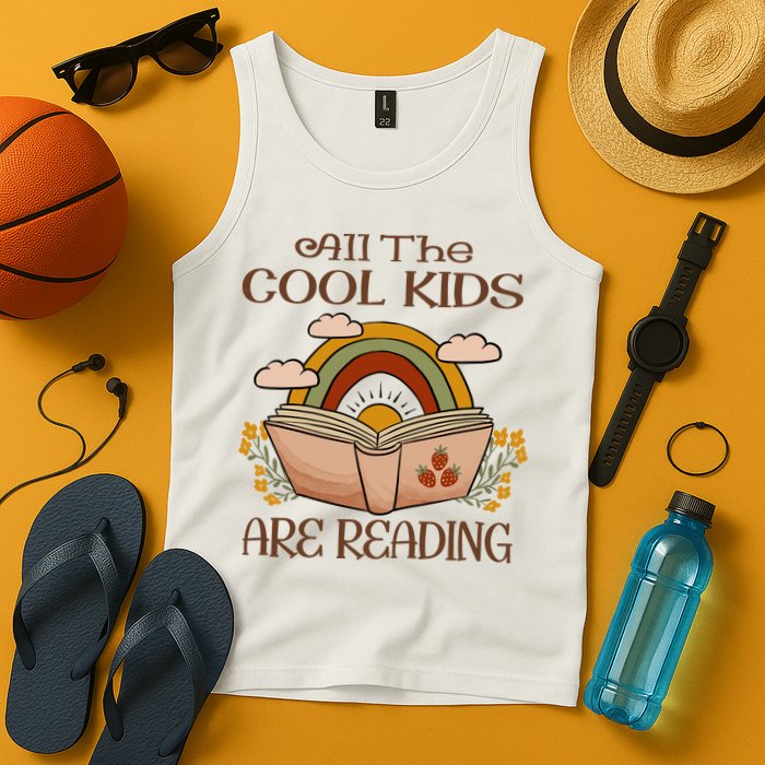 All The Cool Are Reading Gift For Reading Books Tank Top