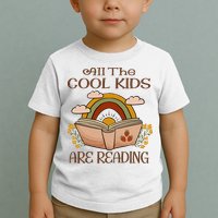All The Cool Are Reading Gift For Reading Books Toddler T-Shirt