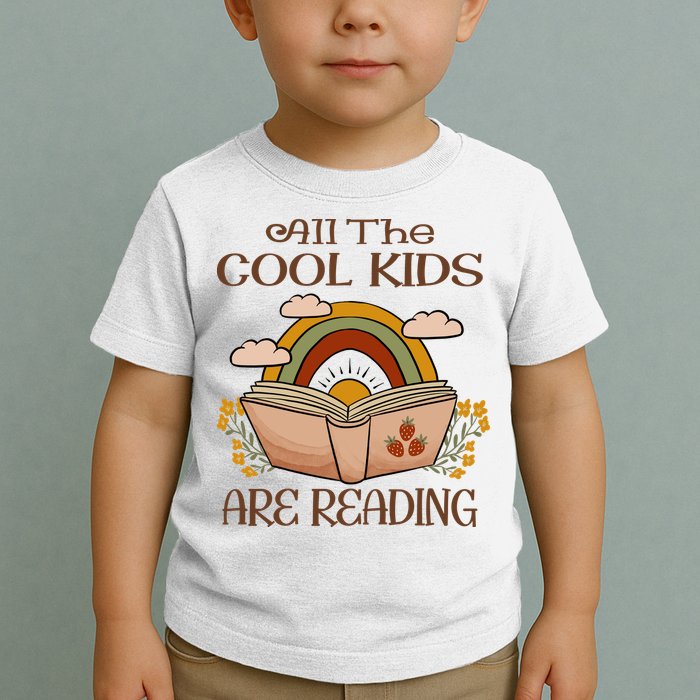 All The Cool Are Reading Gift For Reading Books Toddler T-Shirt