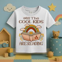 All The Cool Are Reading Gift For Reading Books Toddler T-Shirt