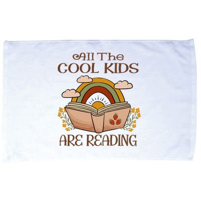 All The Cool Are Reading Gift For Reading Books Microfiber Hand Towel