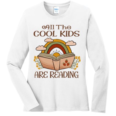 All The Cool Are Reading Gift For Reading Books Ladies Long Sleeve Shirt