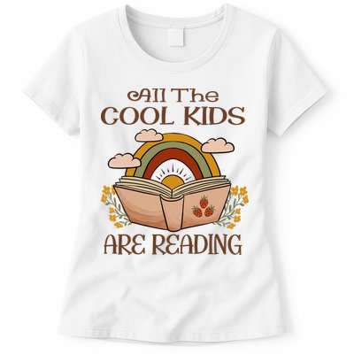 All The Cool Are Reading Gift For Reading Books Womens T-Shirt