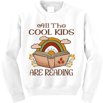 All The Cool Are Reading Gift For Reading Books Kids Sweatshirt