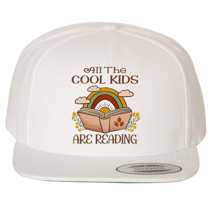 All The Cool Are Reading Gift For Reading Books Wool Snapback Cap