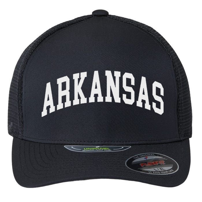 Arkansas Throwback Design Classic Flexfit Unipanel Trucker Cap