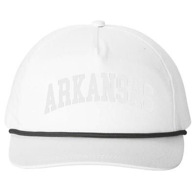 Arkansas Throwback Design Classic Snapback Five-Panel Rope Hat