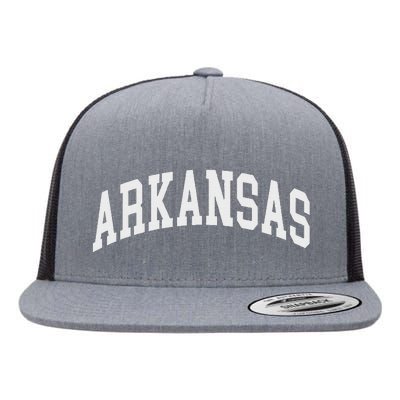 Arkansas Throwback Design Classic Flat Bill Trucker Hat