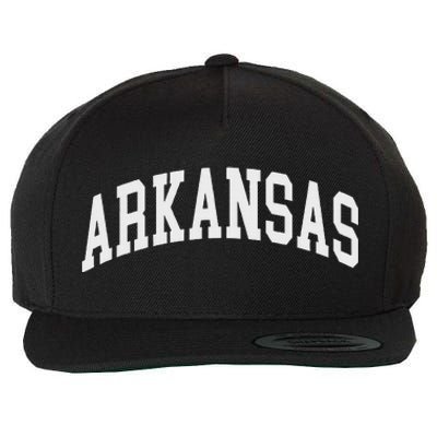 Arkansas Throwback Design Classic Wool Snapback Cap