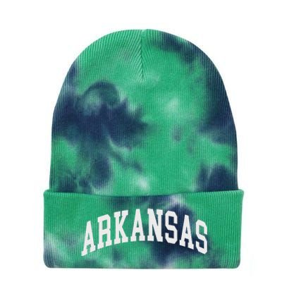 Arkansas Throwback Design Classic Tie Dye 12in Knit Beanie