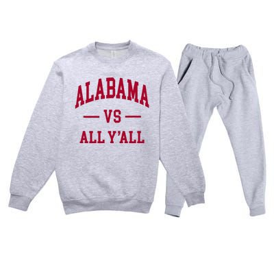 Alabama Throwback Design Classic Premium Crewneck Sweatsuit Set