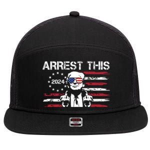 Arrest This Donald Trump 2024 7 Panel Mesh Trucker Snapback Hat