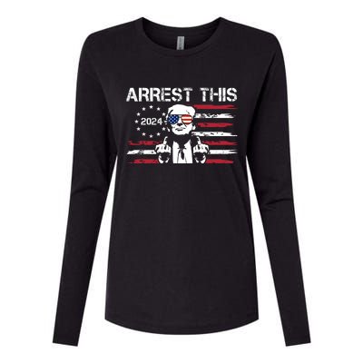 Arrest This Donald Trump 2024 Womens Cotton Relaxed Long Sleeve T-Shirt