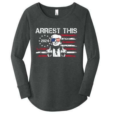 Arrest This Donald Trump 2024 Women's Perfect Tri Tunic Long Sleeve Shirt