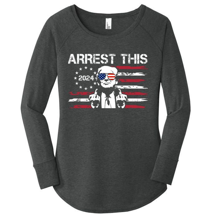 Arrest This Donald Trump 2024 Women's Perfect Tri Tunic Long Sleeve Shirt