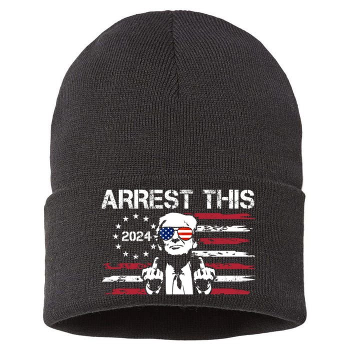 Arrest This Donald Trump 2024 Sustainable Knit Beanie