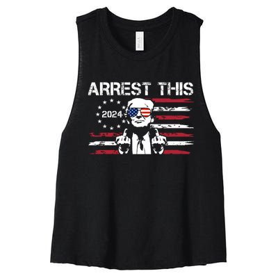 Arrest This Donald Trump 2024 Women's Racerback Cropped Tank