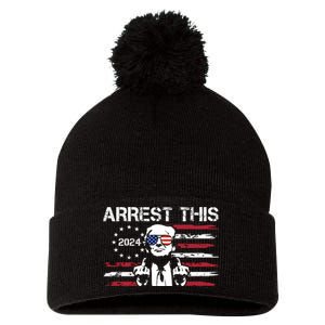 Arrest This Donald Trump 2024 Pom Pom 12in Knit Beanie