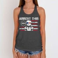 Arrest This Donald Trump 2024 Women's Knotted Racerback Tank