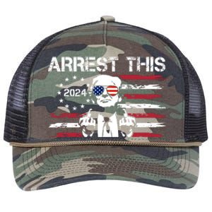 Arrest This Donald Trump 2024 Retro Rope Trucker Hat Cap