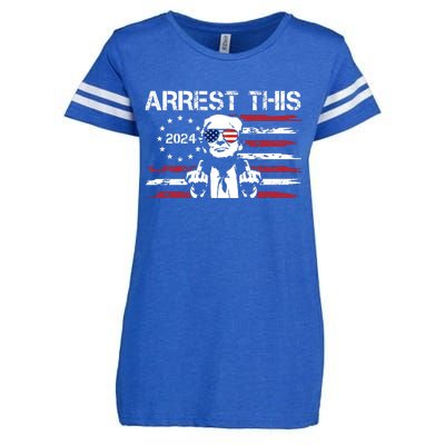 Arrest This Donald Trump 2024 Enza Ladies Jersey Football T-Shirt