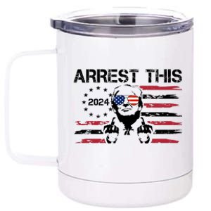 Arrest This Donald Trump 2024 12 oz Stainless Steel Tumbler Cup