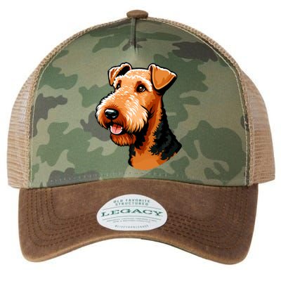 Airedale Terrier Dog Cute Airedale Terrier Gift Idea Legacy Tie Dye Trucker Hat