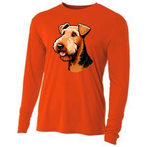 Airedale Terrier Dog Cute Airedale Terrier Gift Idea Cooling Performance Long Sleeve Crew