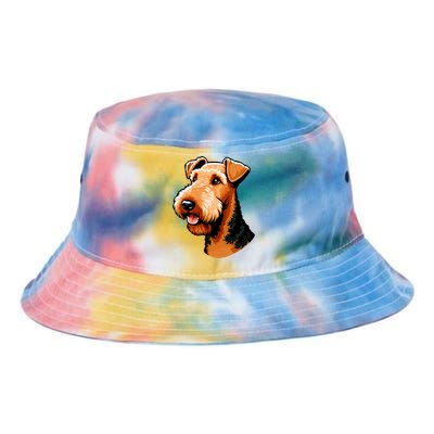 Airedale Terrier Dog Cute Airedale Terrier Gift Idea Tie Dye Newport Bucket Hat