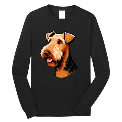 Airedale Terrier Dog Cute Airedale Terrier Gift Idea Long Sleeve Shirt