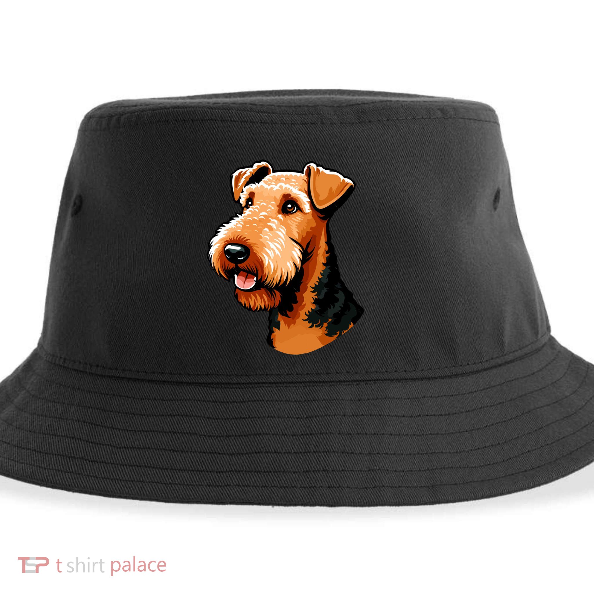 Airedale Terrier Dog Cute Airedale Terrier Gift Idea Sustainable Bucket Hat