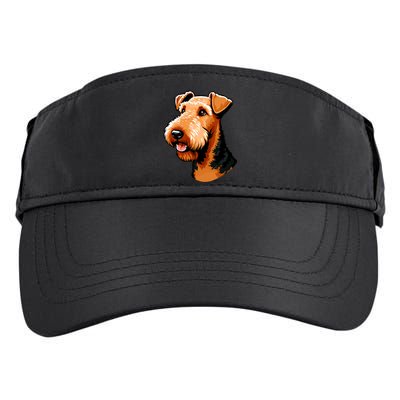 Airedale Terrier Dog Cute Airedale Terrier Gift Idea Adult Drive Performance Visor