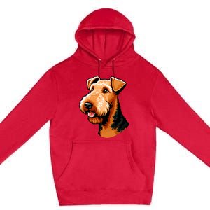 Airedale Terrier Dog Cute Airedale Terrier Gift Idea Premium Pullover Hoodie