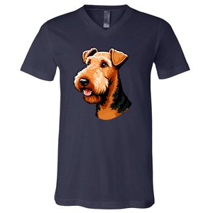 Airedale Terrier Dog Cute Airedale Terrier Gift Idea V-Neck T-Shirt