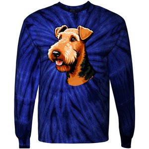 Airedale Terrier Dog Cute Airedale Terrier Gift Idea Tie-Dye Long Sleeve Shirt